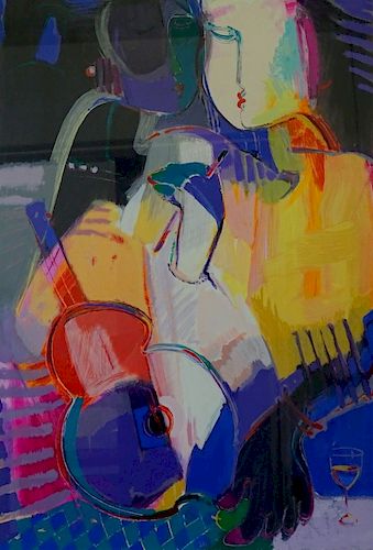 Ali Golkar (1948-) Acrylic On Paper