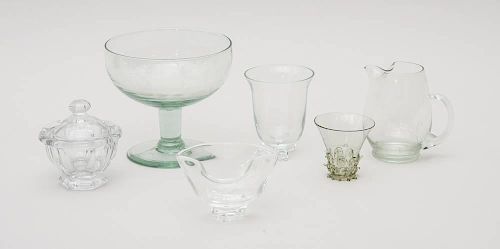 STEUBEN GLASS FOOTED BOWL