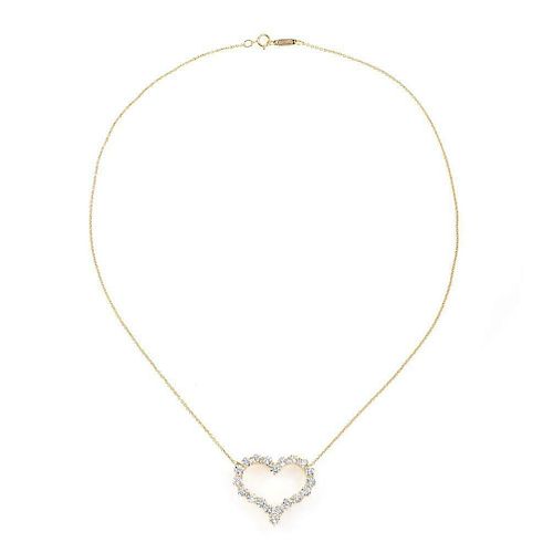 Tiffany & Co. 1.96ct Diamond 18k Heart Necklace