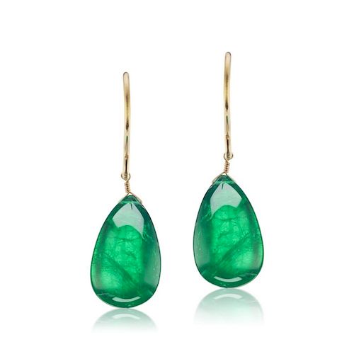 The 20ctw Emerald Allure Earrings 18k Gold