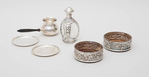 GROUP OF SILVER-PLATED BAR ACCESSORIES
