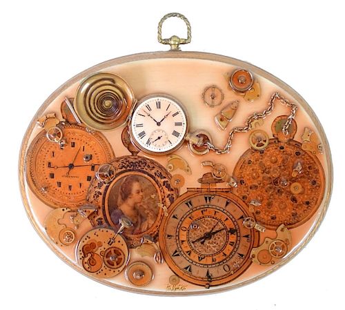An Unusual Lacquered Watch Plaque