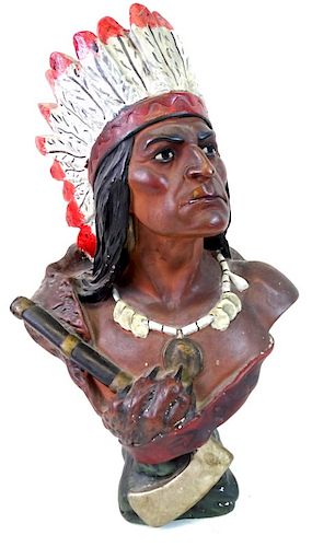 An Indian Terracotta Chief Sculpture