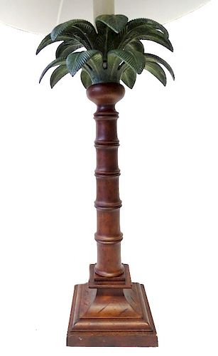 Maitland Smith Tropical Palm Tree Lamp