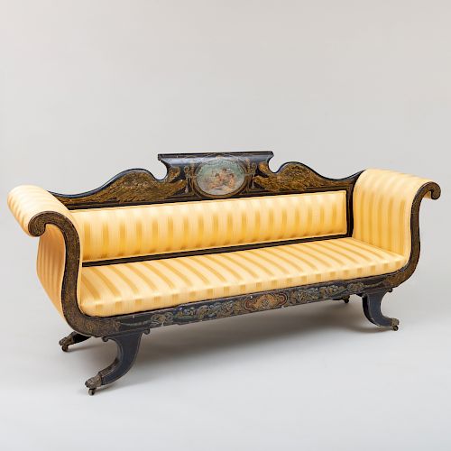Late Federal Painted Settee 