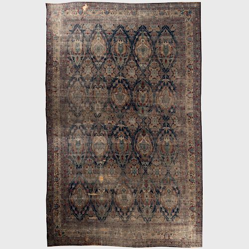 Fine Persian Lavar Kirman Carpet