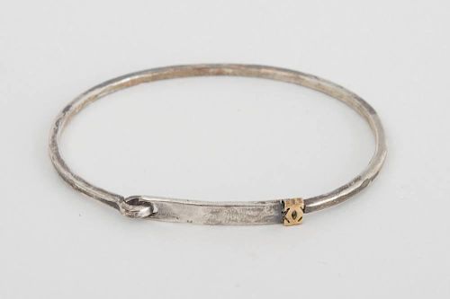 CARTIER STERLING SILVER AND 18K YELLOW GOLD BRACELET