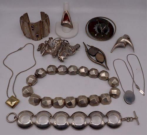 JEWELRY. Assorted Modernist Sterling Jewelry.