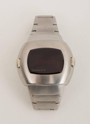TIFFANY AND CO. STAINLESS STEEL PULSAR WATCH