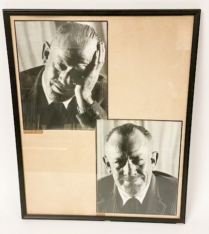 Two framed Photos of John Steinbeck - Noble Prize