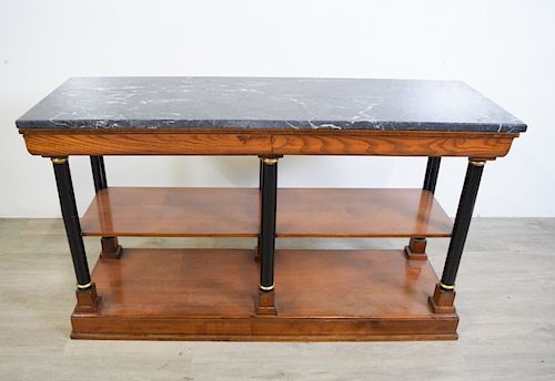 Marble Top Empire Style Console Table
