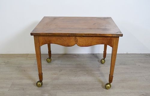 Side Table on Brass Casters