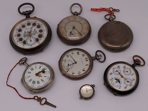 JEWELRY. Grouping of (7) Assorted Pocket Watches.
