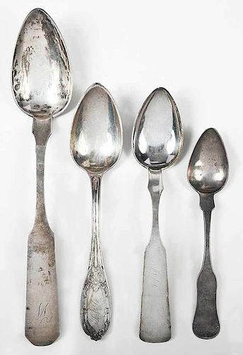 Nine Kentucky and St. Louis Coin Silver Spoons