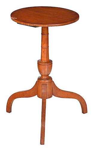 American Federal Figured Maple Candle Stand