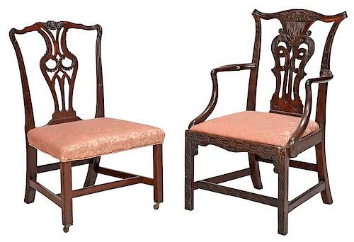 Two Period Chippendale Mahogany Chairs