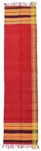 Handwoven Madras Pattern Silk Panel