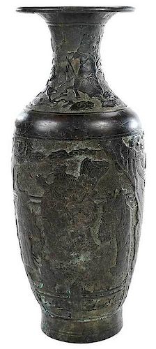 Chinese Archaic Style Patinated Bronze Vase