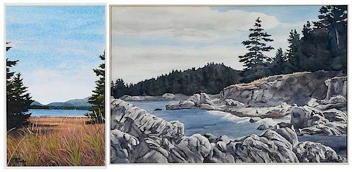 Two Maine Watercolors