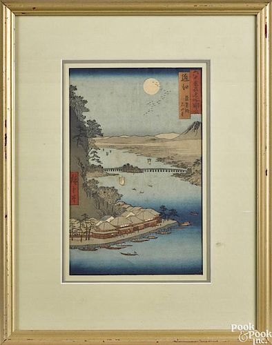 Japanese woodblock print, 10 1/2'' x 6 3/4''.
