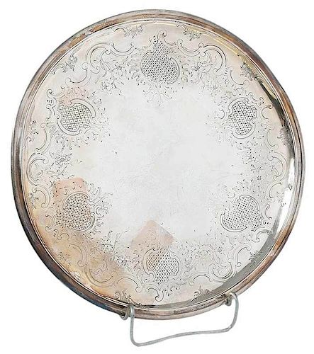 English Silver Footed Tray