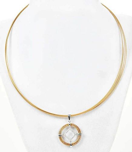 Alor 18kt. Steel and Diamond Necklace