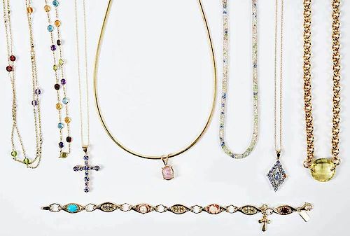 Eight Pieces 14kt. Jewelry