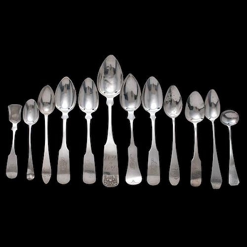 American Coin Silver Spoons 