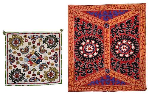 Two Uzbekistan Embroidered Panels