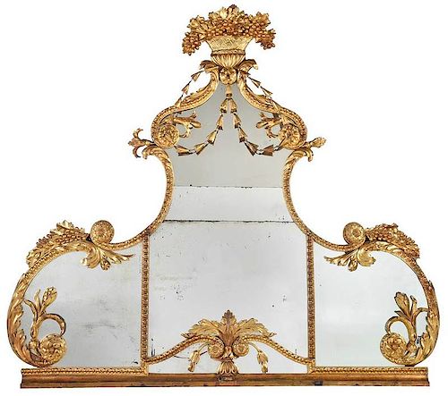 Classical Carved and Gilt Wood Mirror