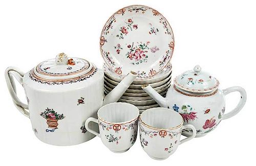 22 Pieces Chinese Export Porcelain Tea Service