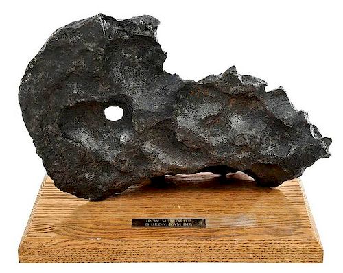 Gibeon Nickel Iron Meteorite with Hole