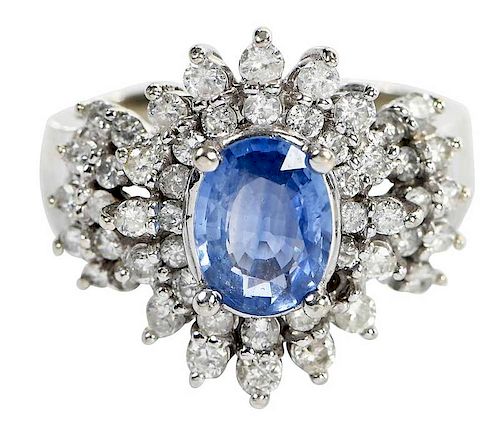 14kt. Sapphire & Diamond Ring