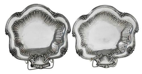Pair French Silver Servers