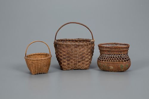 Three Miniature Baskets