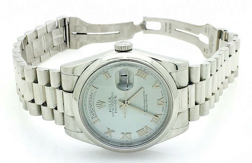 Rolex Oyster Perpetual  31mm Day-Date  Platinum Watch