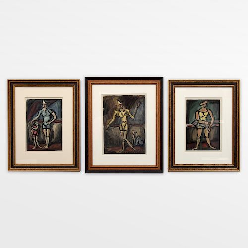 3 Georges Rouault Prints, "Cirque" Series