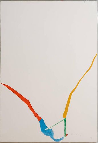 HELEN FRANKENTHALER (1928-2011): WHAT RED LINE CAN DO # 5