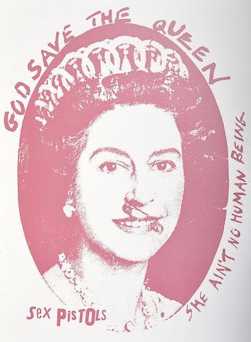 Jamie Reid "God Save the Queen" Sex Pistols Poster