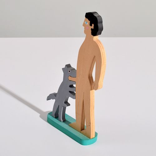 William Accorsi Erotic Puzzle Sculpture, Man & Dog