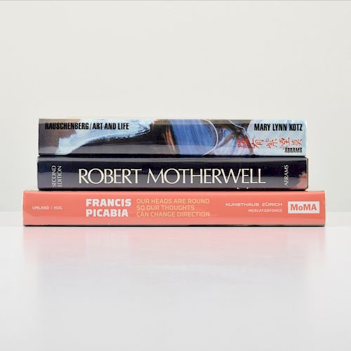 3 Reference Books: Robert Motherwell, Rauschenberg +