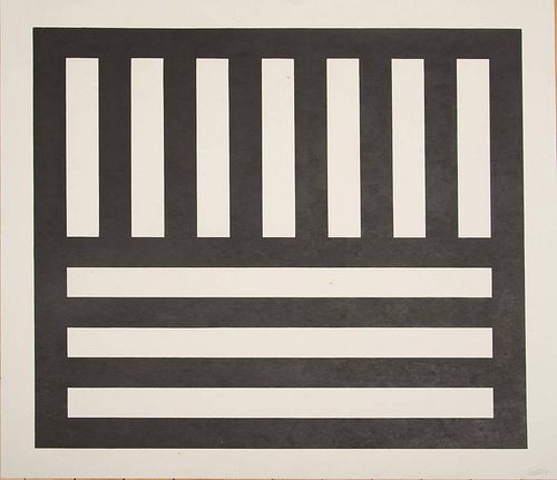 SOL LEWITT (1928-2007): BLACK BANDS IN TWO DIRECTIONS, FROM BAM III