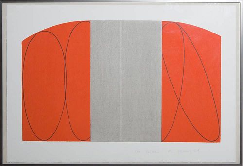 ROBERT MANGOLD (b. 1937): RED/GRAY ZONE, FOR LINCOLN CENTER/LIST PRINTS AT THE BARBICAN CENTER