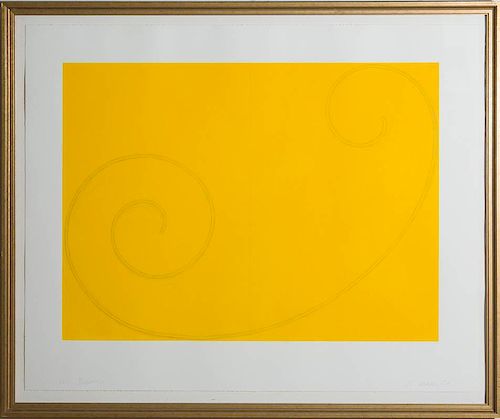 ROBERT MANGOLD (b. 1937): YELLOW CURLED FIGURE, FOR LINCOLN CENTER FESTIVAL