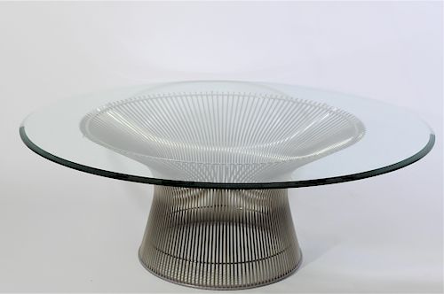 Warren Platner for Knoll Glass Top Coffee Table