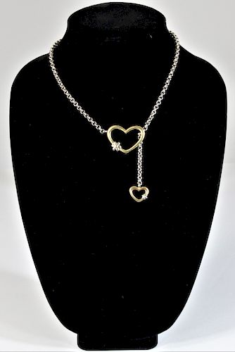 14k Gold Heart Chain Necklace 23.3 grams