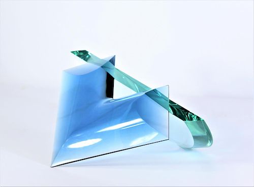 Bretislav Novak "Lightning" Glass Sculpture