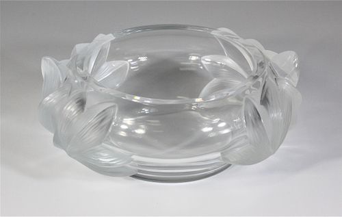 Lalique Pivoine Peonies Centerpiece Bowl