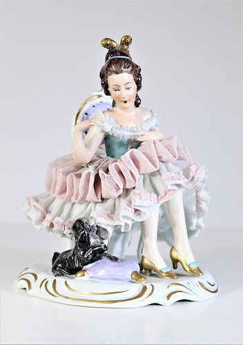 Dresden RR Porcelain Lace Figurine