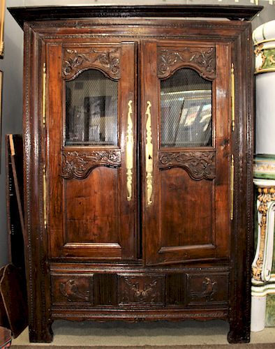 Antique French Carved Armoire circa 19th C.